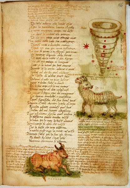 Paní Ital 483 P.4.7 f.156v Beran a Býk, z 
