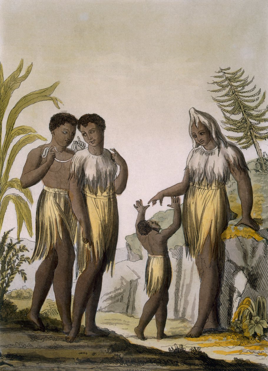 Domorodci z Cazegutu, západní Afrika, cca 1820-30s od Italian School