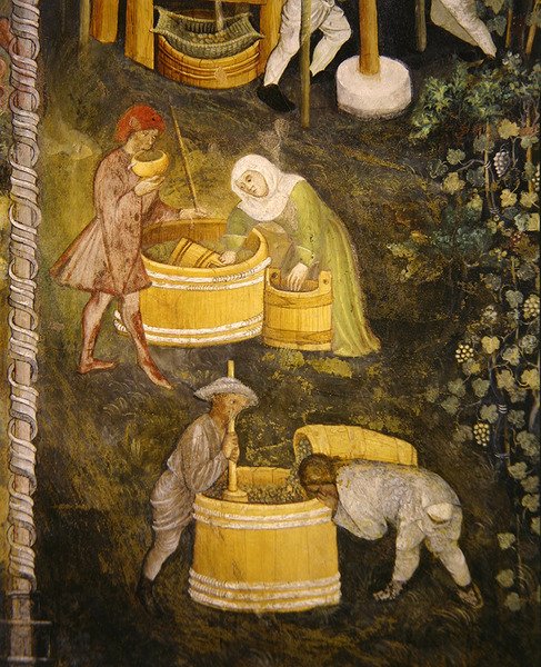 Nové víno (freska) od Italian School