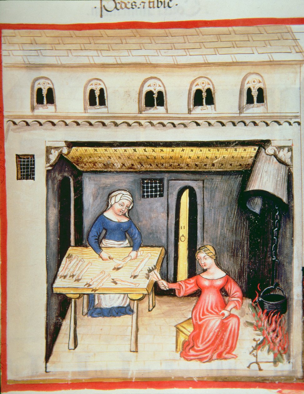 Nova 2644 fol.78r Příprava zvířecích tlapek a kopyt, od Tacuinum Sanitatis od Italian School