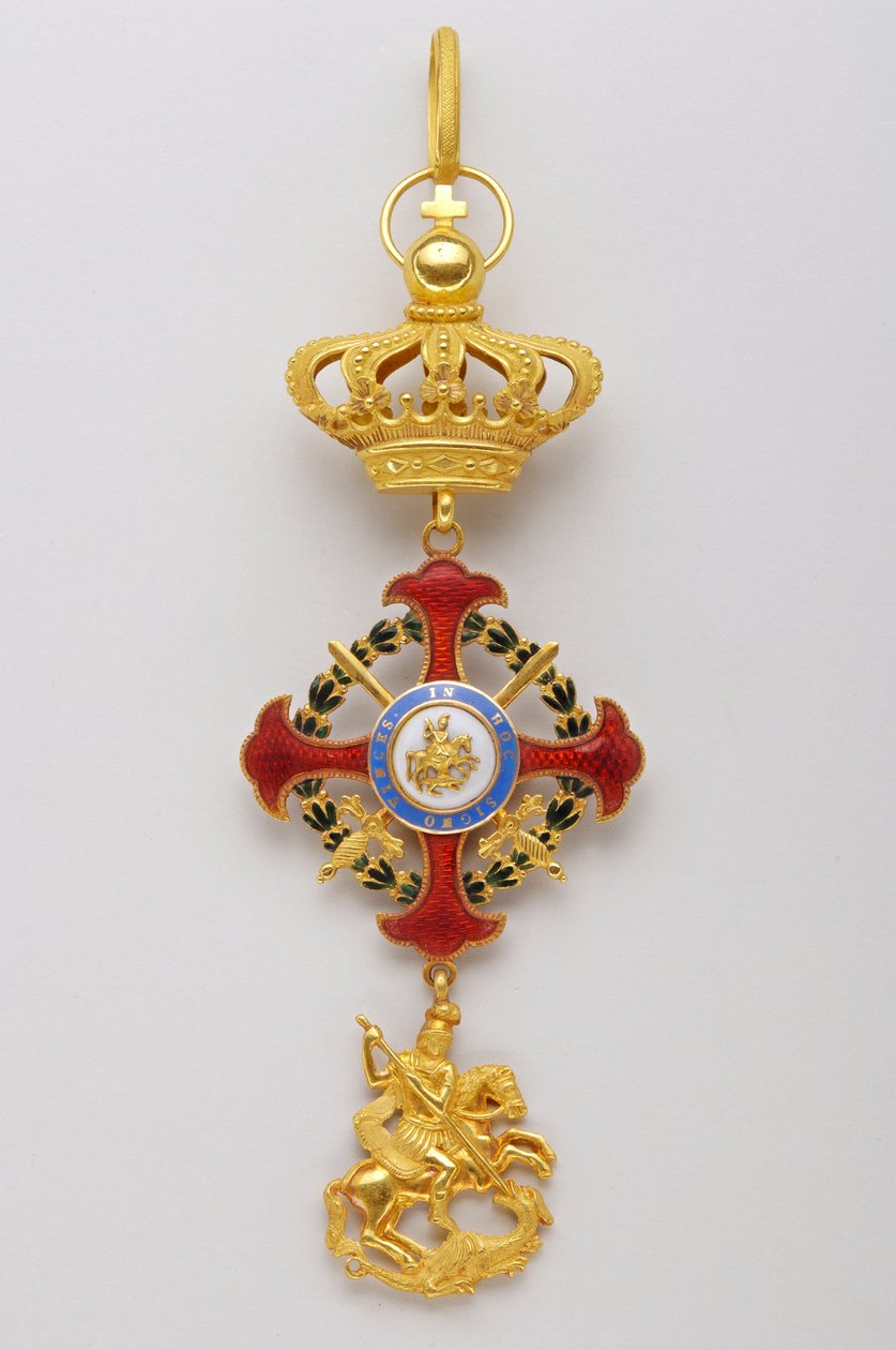 Řád svatého Jiří ze Reunionu: insignie patřící panovníkům královského domu (1800-1850) od Italian School