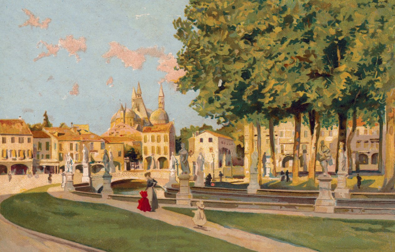 Padova / Padova: Vittorio Emanuele, Prato della Valle (chromolit) od Italian School