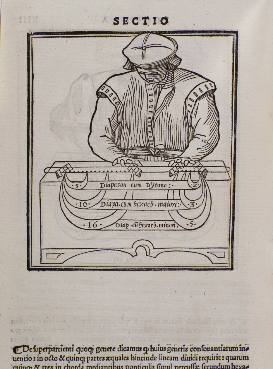 Stránka z Musica theorica od Lodovica Foglianiho (1475?-1542) (nebo Ludovica Folianiho) hudebního teoretika od Italian School