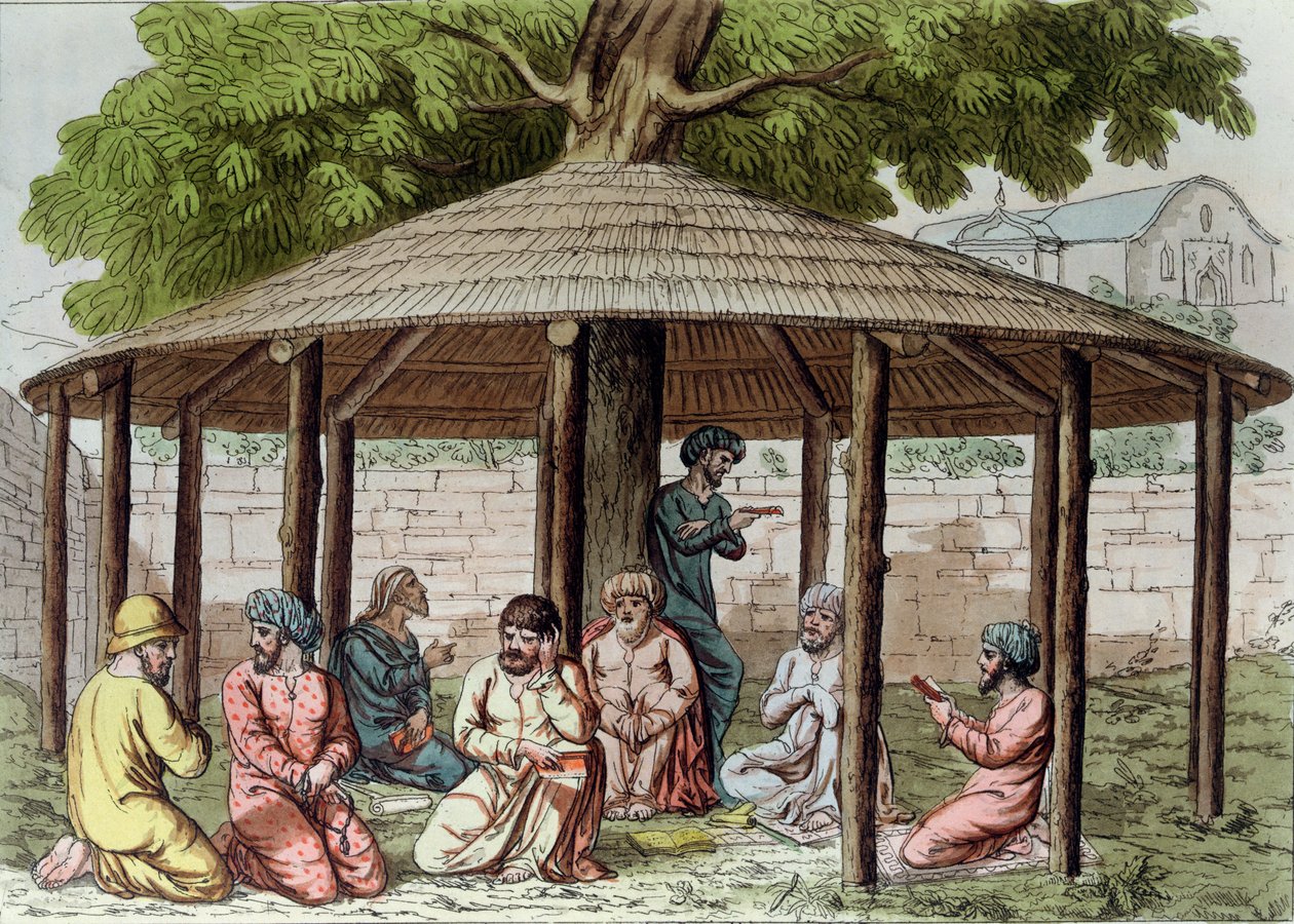 Perští súfisté, počátek 19. století (barevná rytina) od Italian School