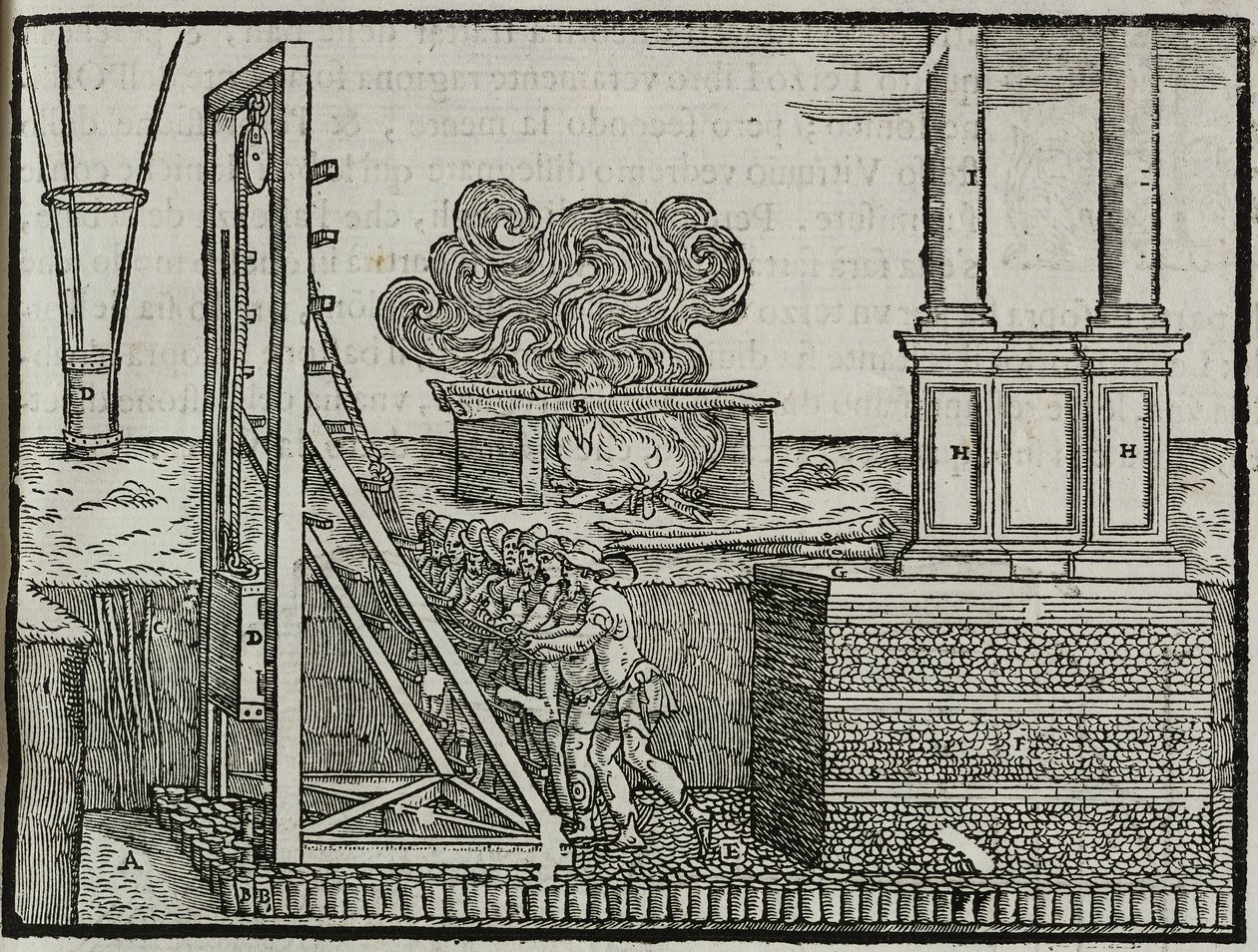 Beranidla, z „Deset knih o architektuře podle Vitruviových předpisů“ od Giovanni Antonia Rusconiho, nakladatelství Nicolini, Benátky od Italian School