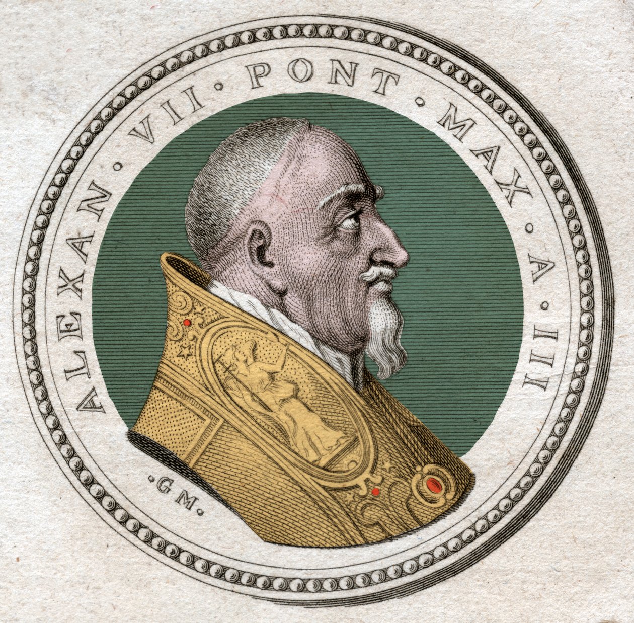Papež Alexandr VII. (rytina od Italian School