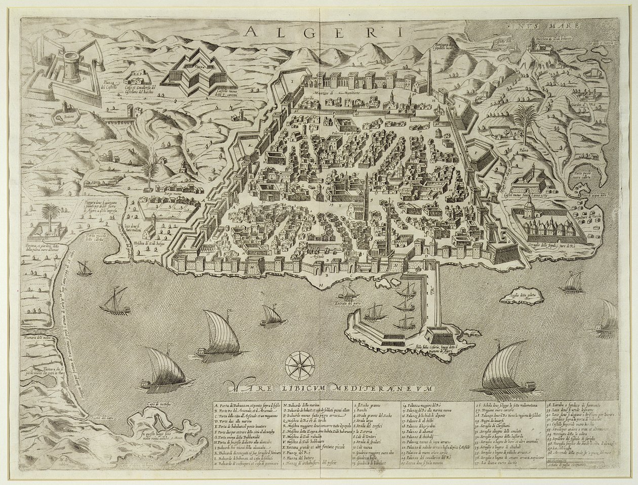 Přístav a město Alžíru, c.1572 od Italian School