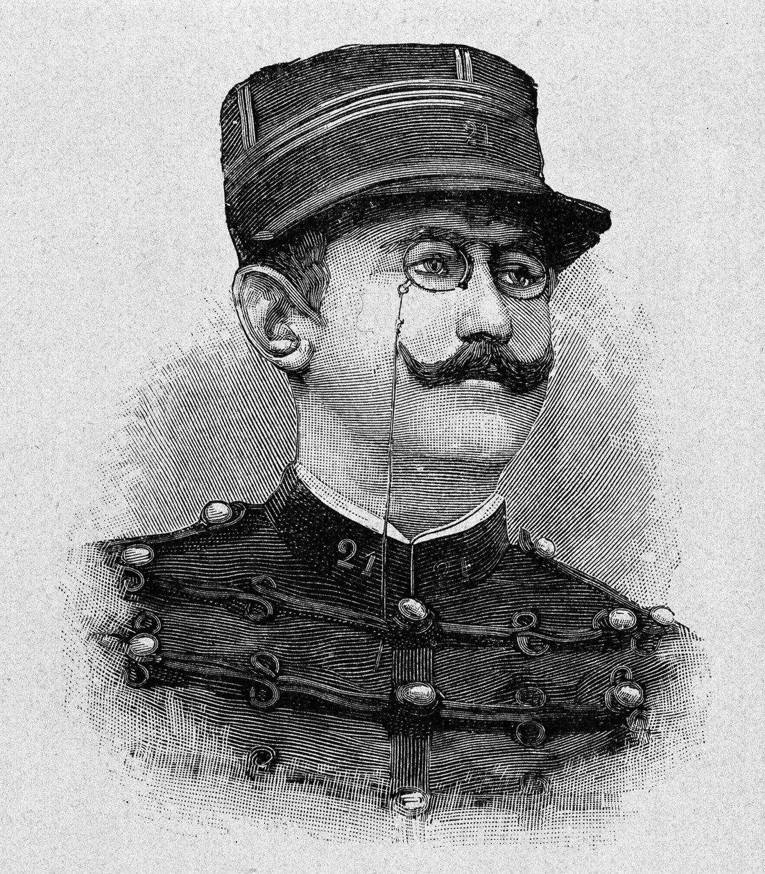 Portrét Alfreda Dreyfuse (1859 - 1935) (rytina) od Italian School