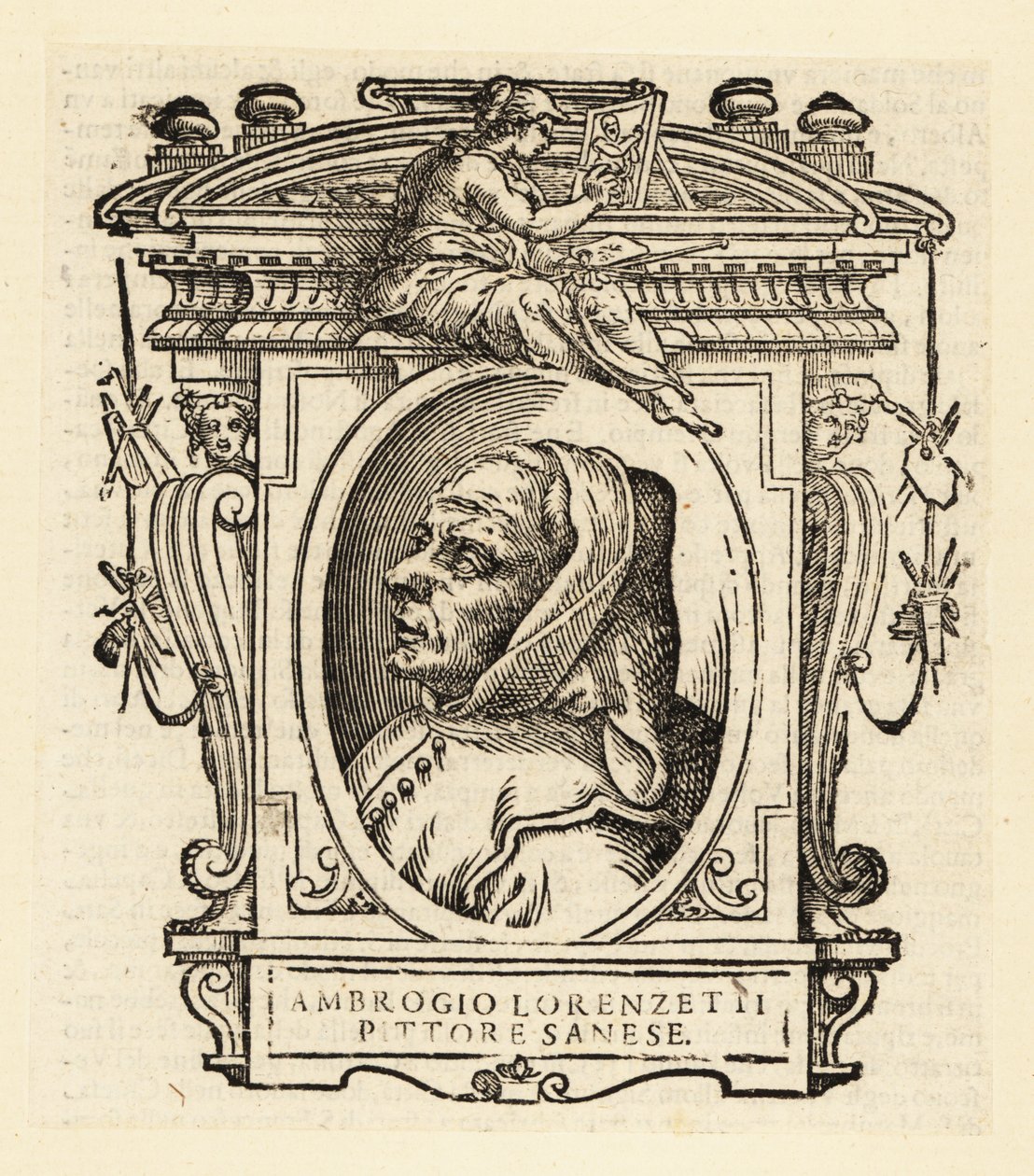 Portrét Ambrogia Lorenzettiho nebo Ambruogia Lauratiho, italského malíře sienské školy, cca 1290-1348 od Italian School