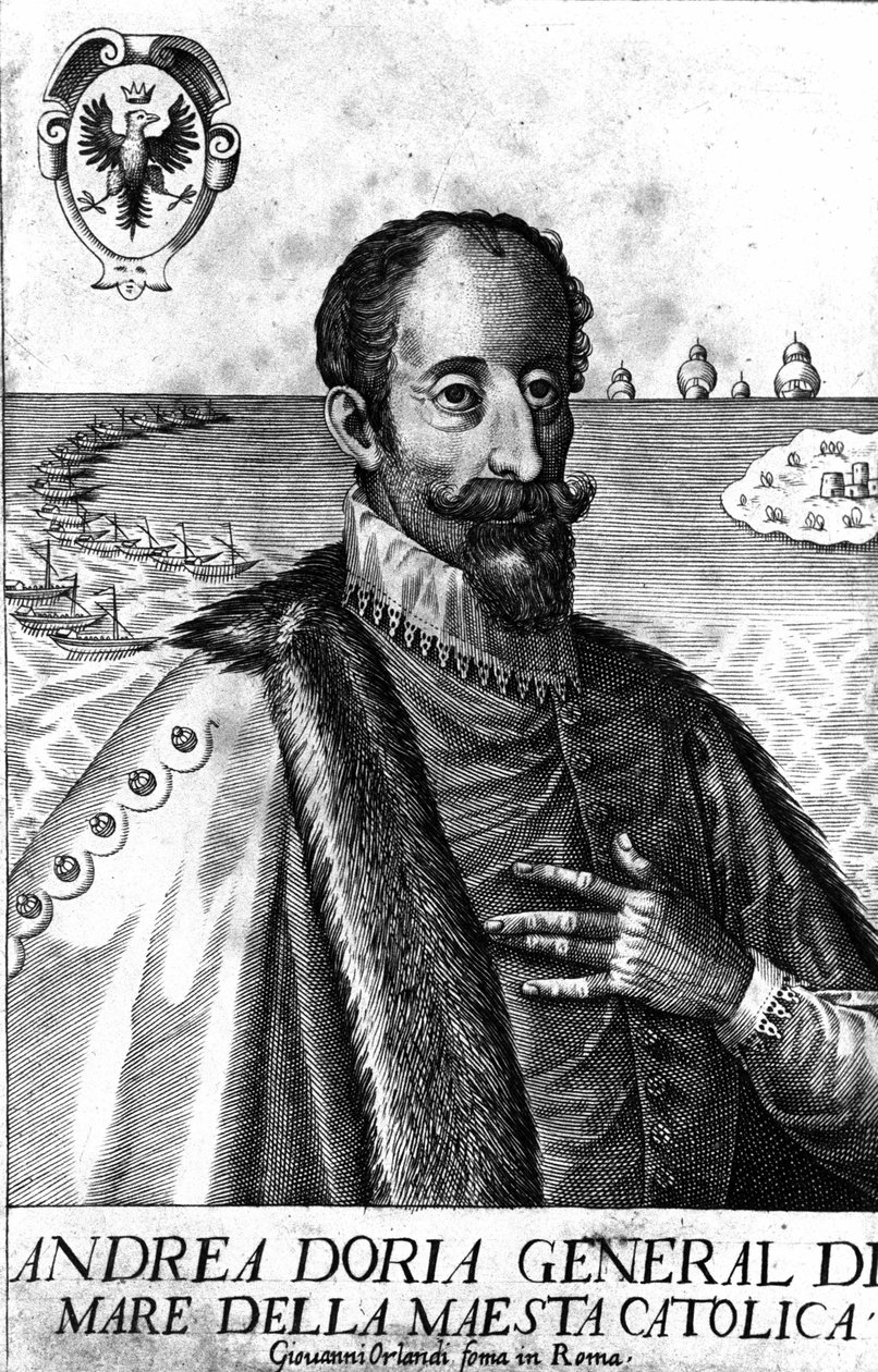 Portrét Andrea Doria (1466-1560), italský warman. od Italian School