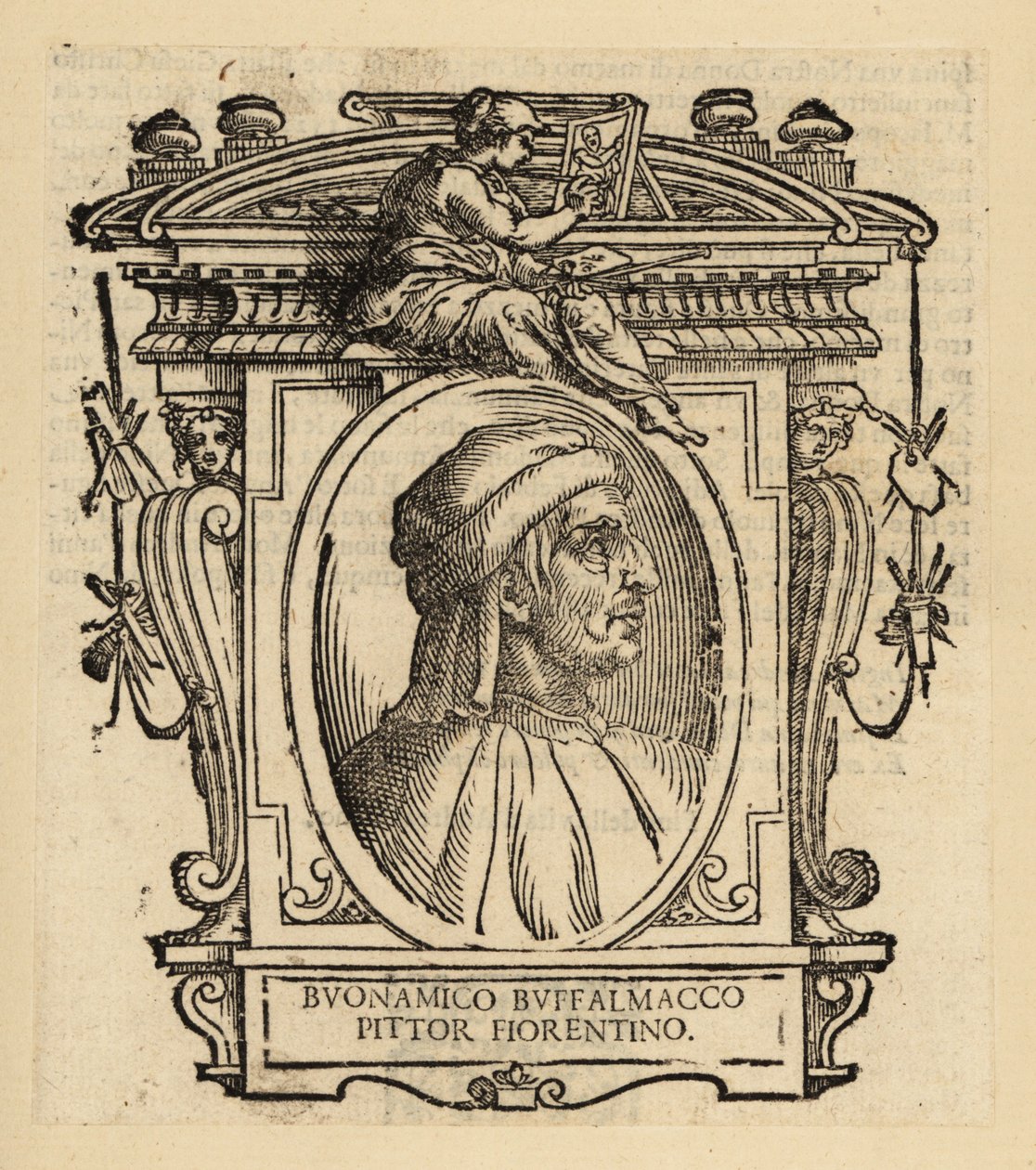 Portrét Buonamico di Martino nebo Buonamico Buffalmacco, italský malíř, který pracoval ve Florencii, Bologni a Pise, cca 1290-1340 od Italian School