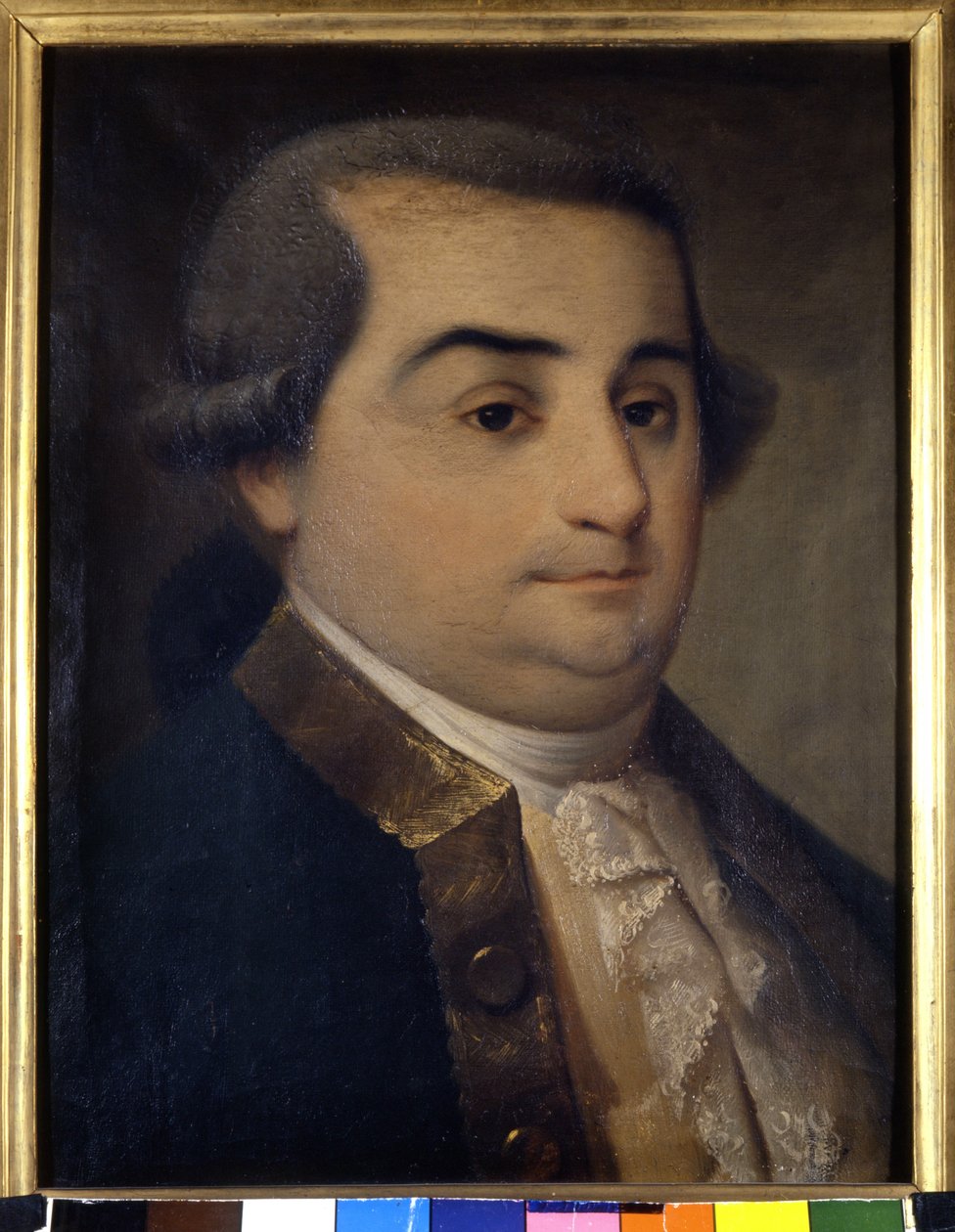 Portrét Cesare Bonesany, markýze z Beccarie (1738 - 1794), italský právník. Anonymní obraz 18. století.Museo de Milan. Milán od Italian School