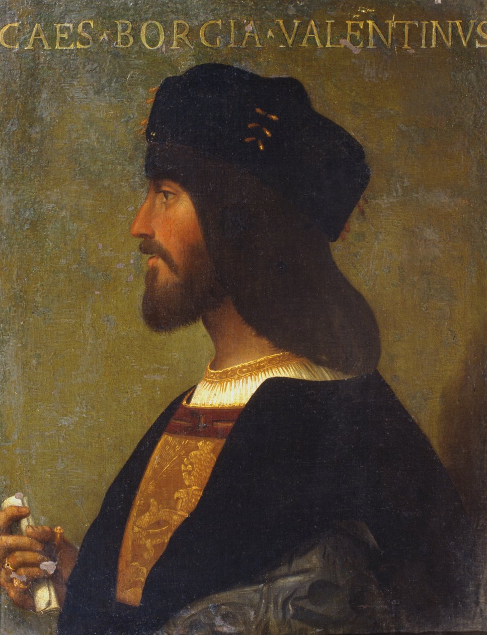 Portrét Cesare Borgii od Italian School