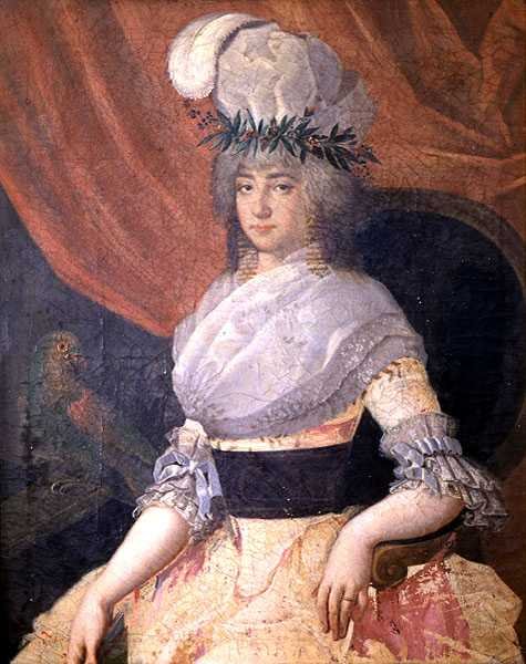 Portrét Elizabeth Sophie Ghibellini, kolem roku 1750 (olej na panelu) od Italian School