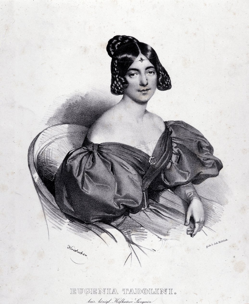 Portrét Eugenie Tadolini (rytina) od Italian School