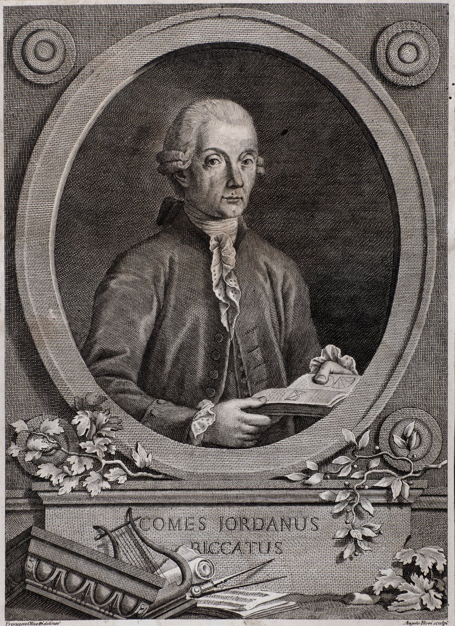 Portrét Giordana (Jordánsko) Riccatiho (1709-1790) fyzik, matematik a hudební teoretik od Italian School
