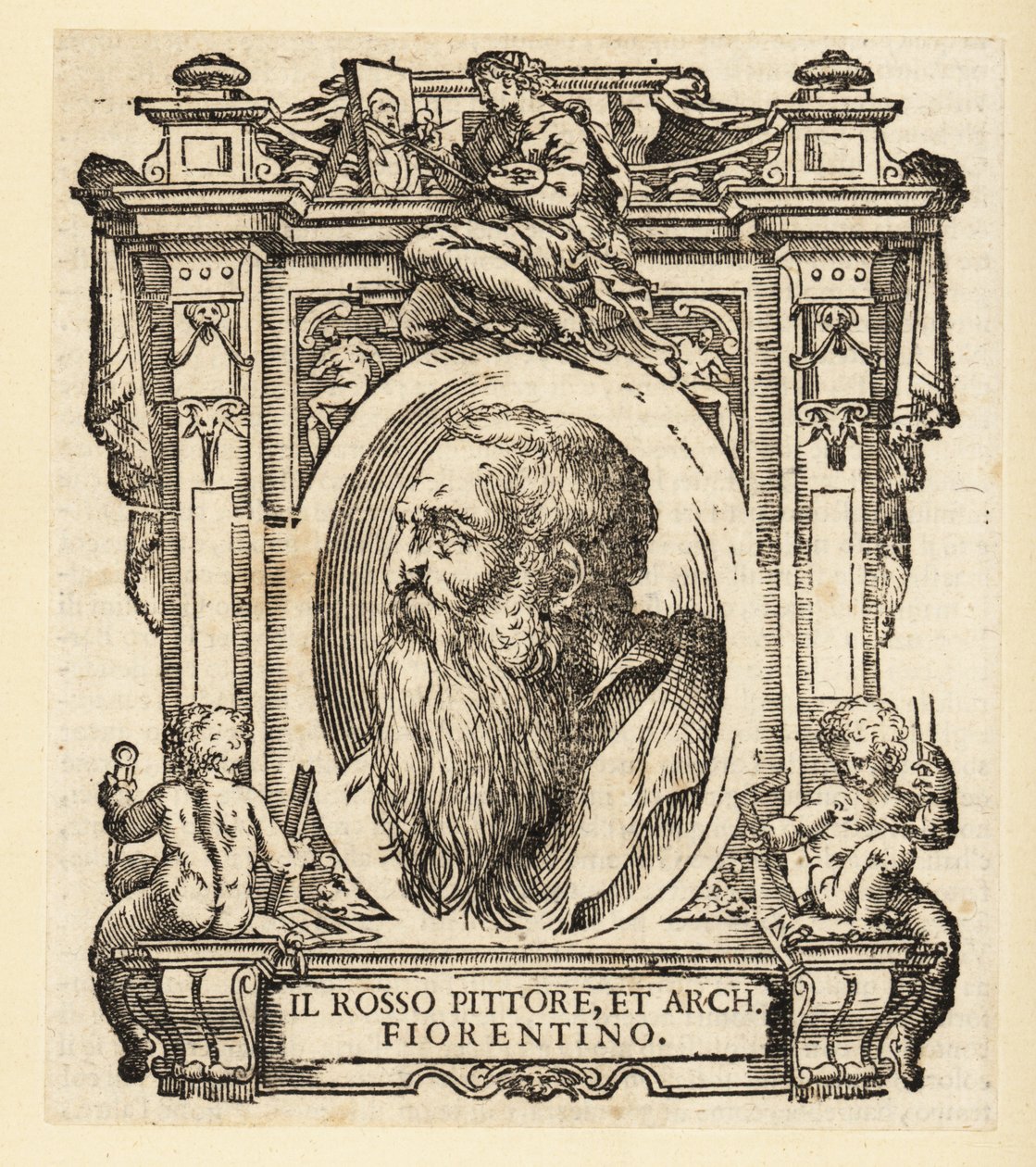 Portrét Giovanniho Battisty di Jacopo, známého jako Rosso Fiorentino nebo Il Rosso, italského architekta a manýristického malíře v oleji a fresce florentské školy od Italian School