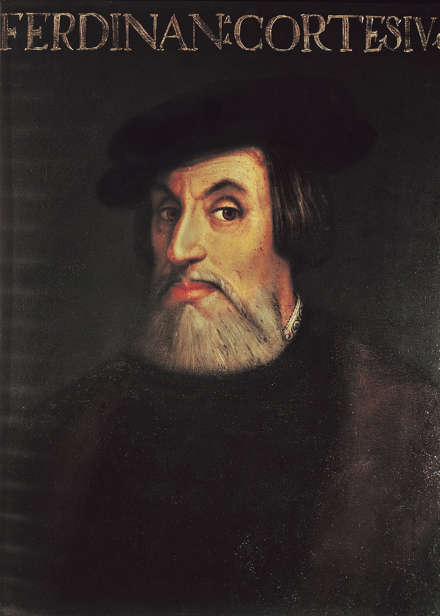 Portrét Hernanda Cortese (1485-1547) od Italian School