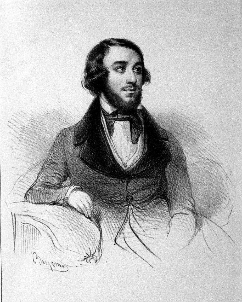 Portrét italského tenoristy Maria Candia (1810 - 1883). od Italian School