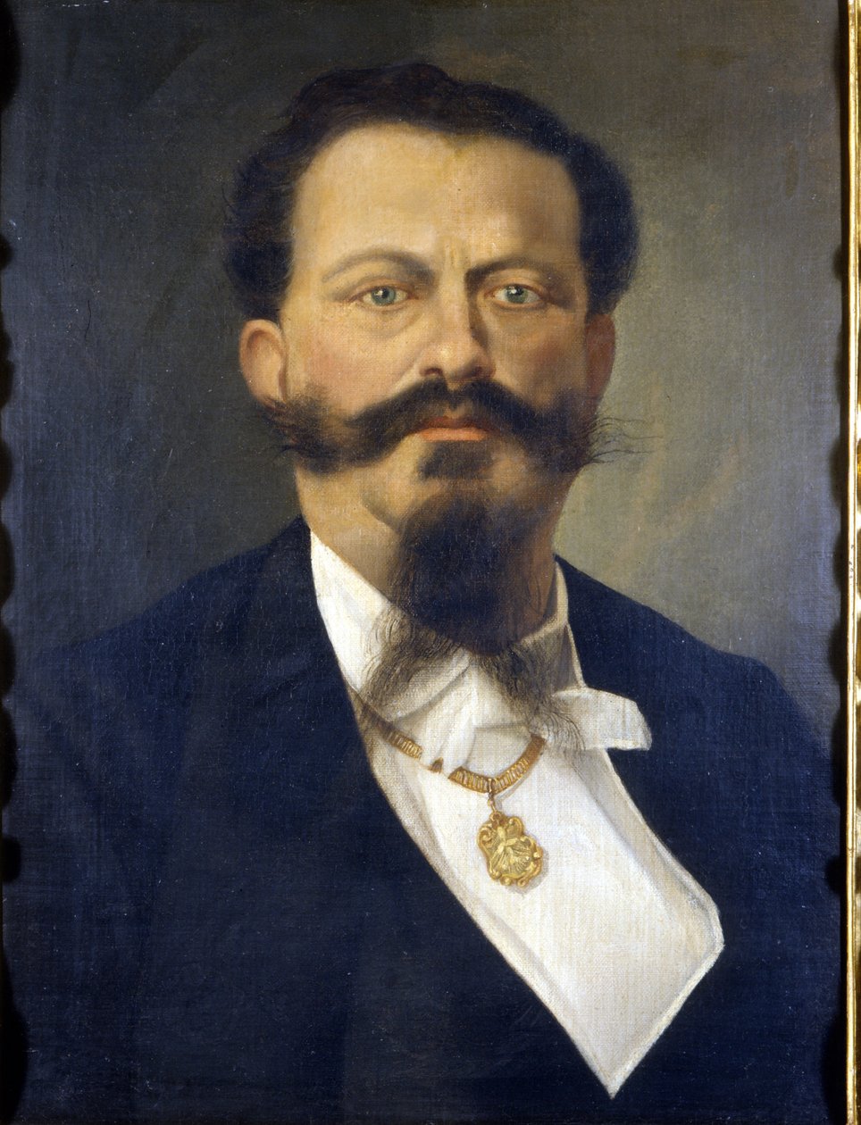 Portrét krále Viktora Emanuela II. (Victor-Emmanuel) (Vittorio Emanuele) (1820 - 1878). Malování. 19. století. Muzeum Risorgimento. Milán od Italian School