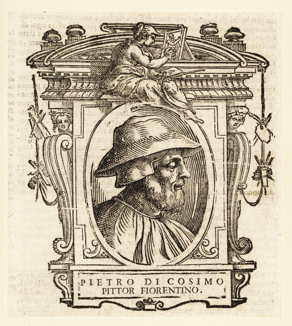 Portrét Piera di Cosimo, italského renesančního malíře z Florencie od Italian School