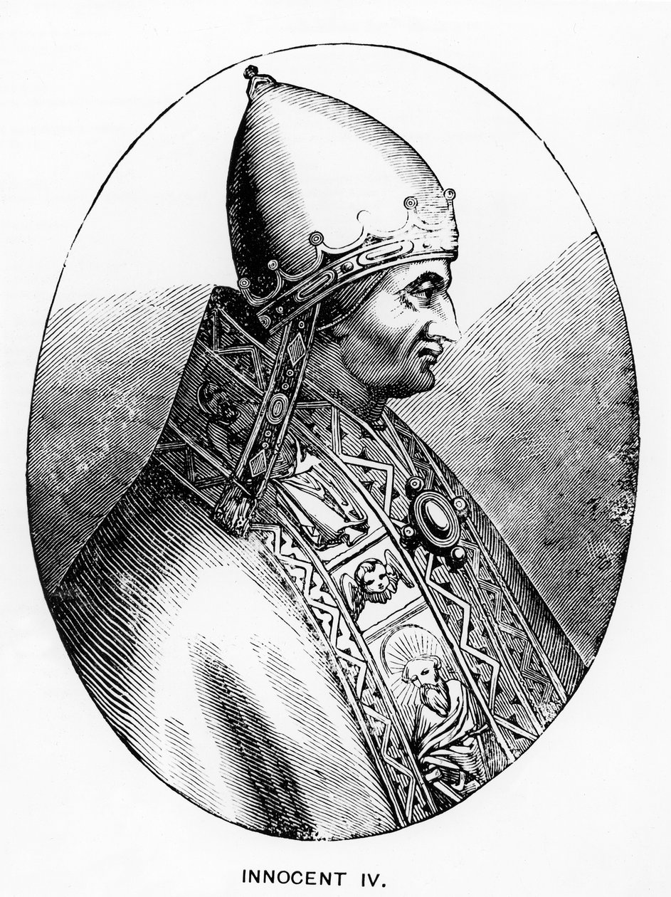 Portrét papeže Inocence IV. († 1254) ilustrace z Vědy a literatury ve středověku a renesanci, napsal a vyryl Paul Lacroix, 1878 od Italian School