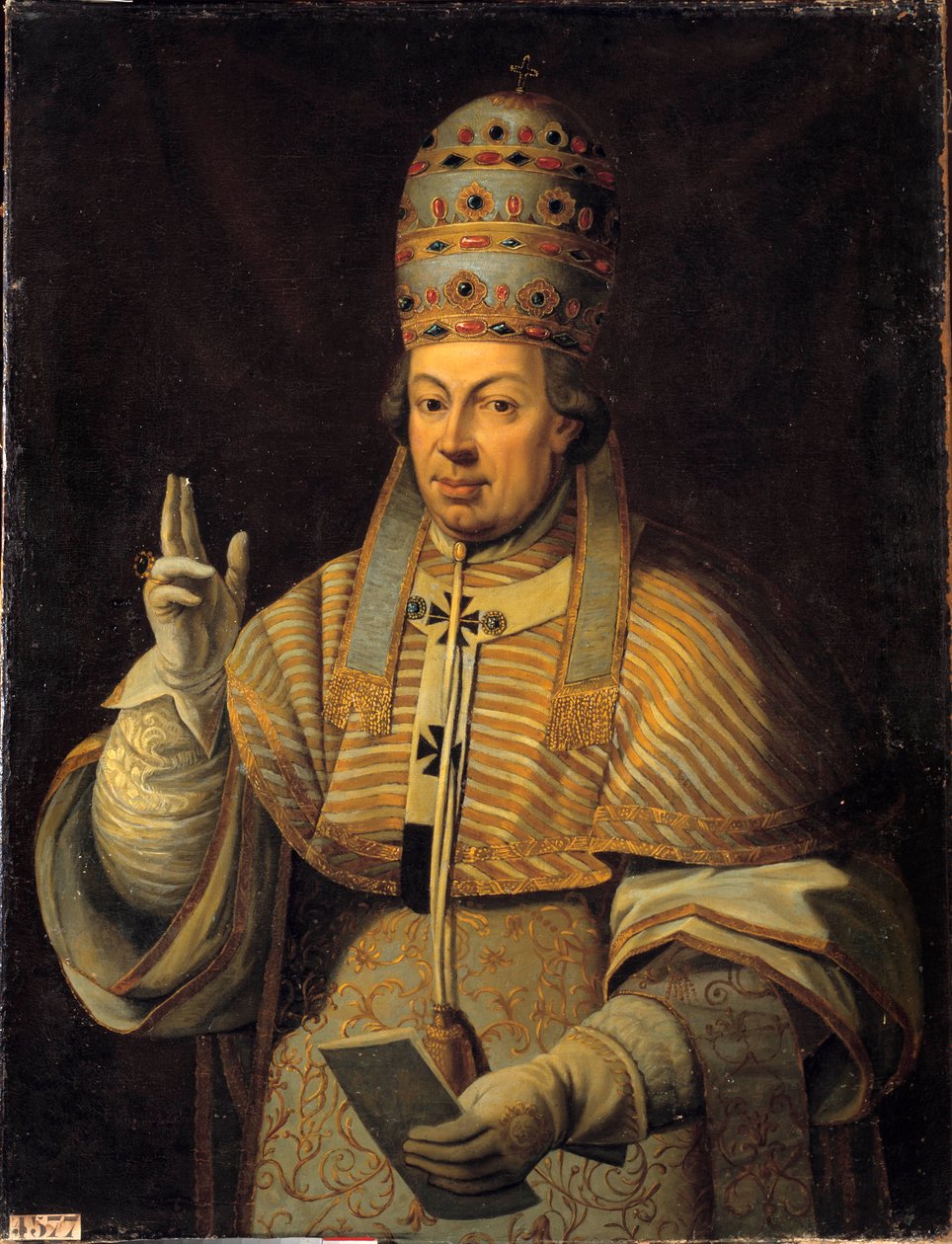 Portrét papeže Pia (Pio nebo Pius) VI (1717-1799). Anonymní italské malířství od Italian School