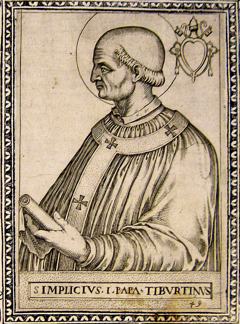Portrét papeže Simplicia, kolem roku 1760 (rytina) od Italian School