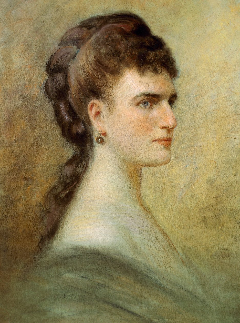 Portrét Teresa Stolz (pastel na papíře) od Italian School