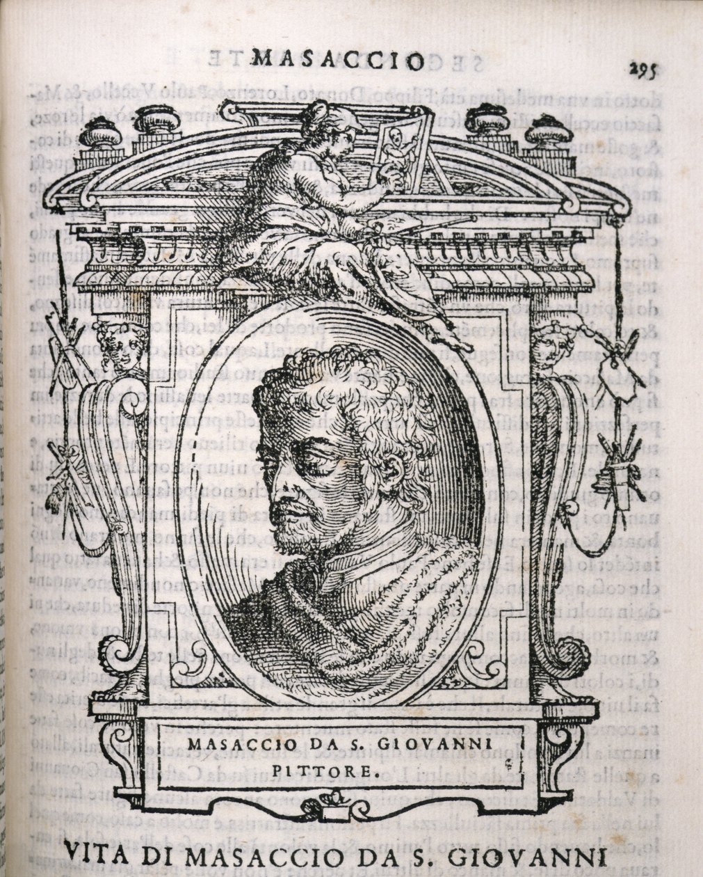 Portrét Tomasa Masaccia (1401-28) z Vasarisových Životů umělců, poprvé vydáno 1550 od Italian School