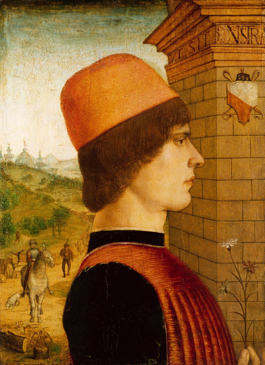 Portrét muže, cca 1494 (tempera na dřevě) od Italian School