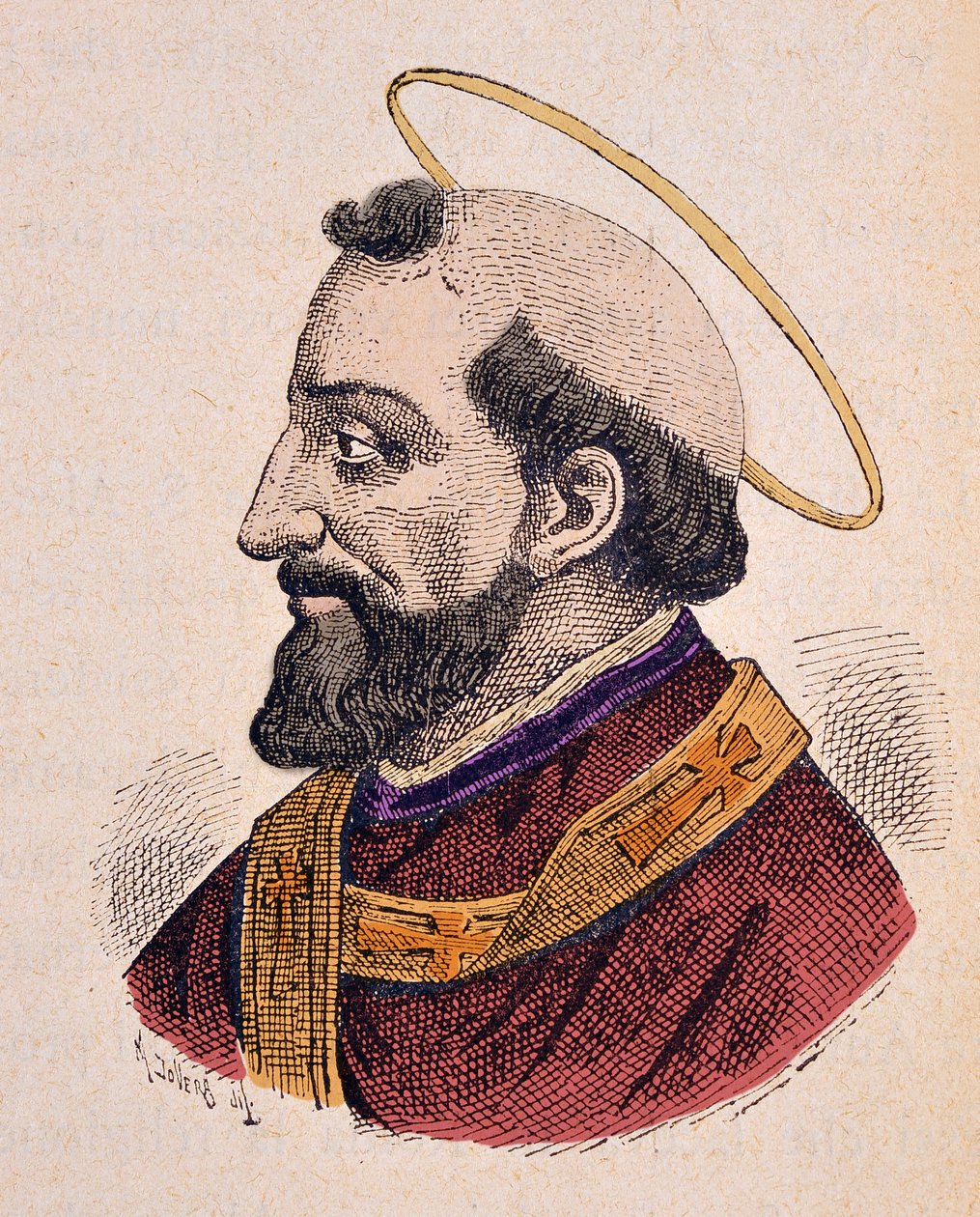 Portrét papeže Alexandra (Alexander nebo Alessandro I) Ier (105-115) od Italian School