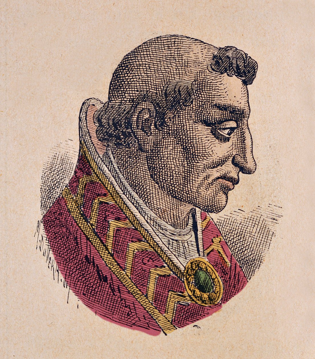 Portrét papeže Anastase III (Anastasius, Anastasio) (911-913) od Italian School