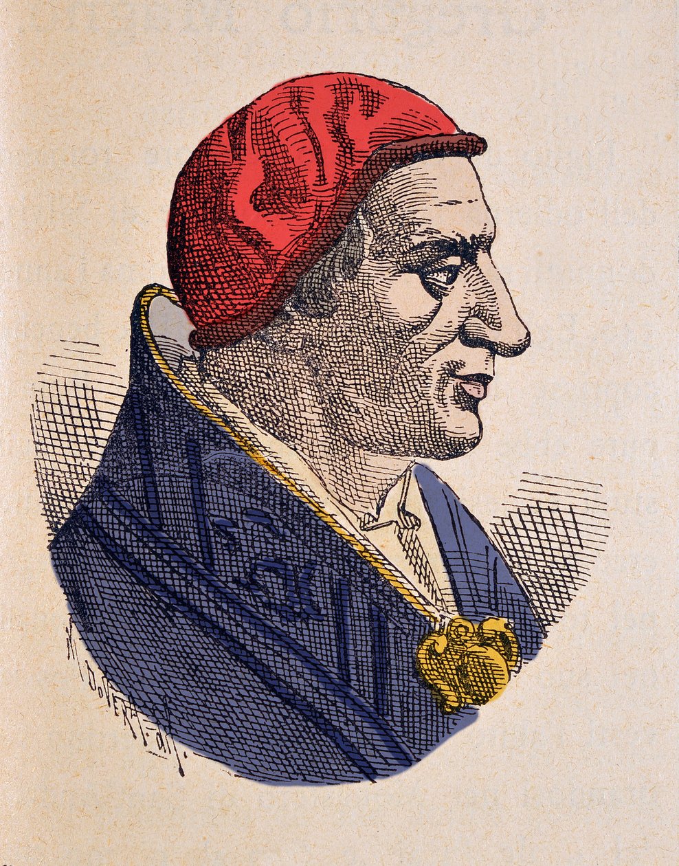 Portrét papeže Benoita Iera (Benedikt, Benedetto nebo Benedictus) (575-579) od Italian School
