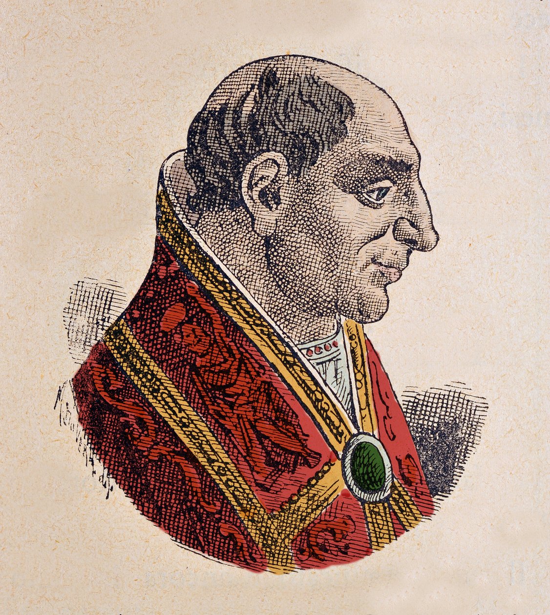 Portrét papeže Benoita V (benedetto, Benedict nebo Benedictus) (964) od Italian School