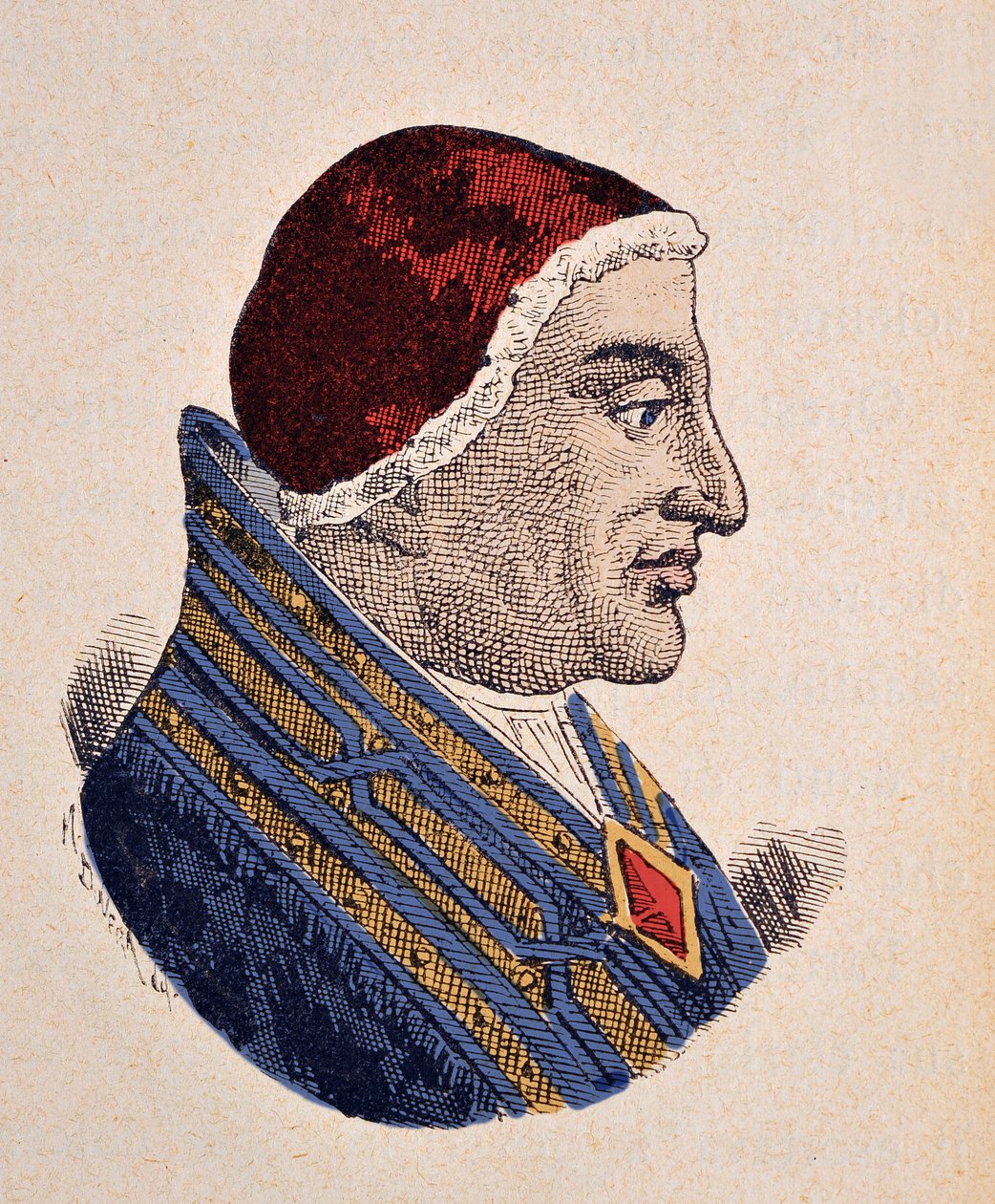 Portrét papeže Benoita XII (benedetto, Benedict nebo Benedictus) (1334-1342) od Italian School