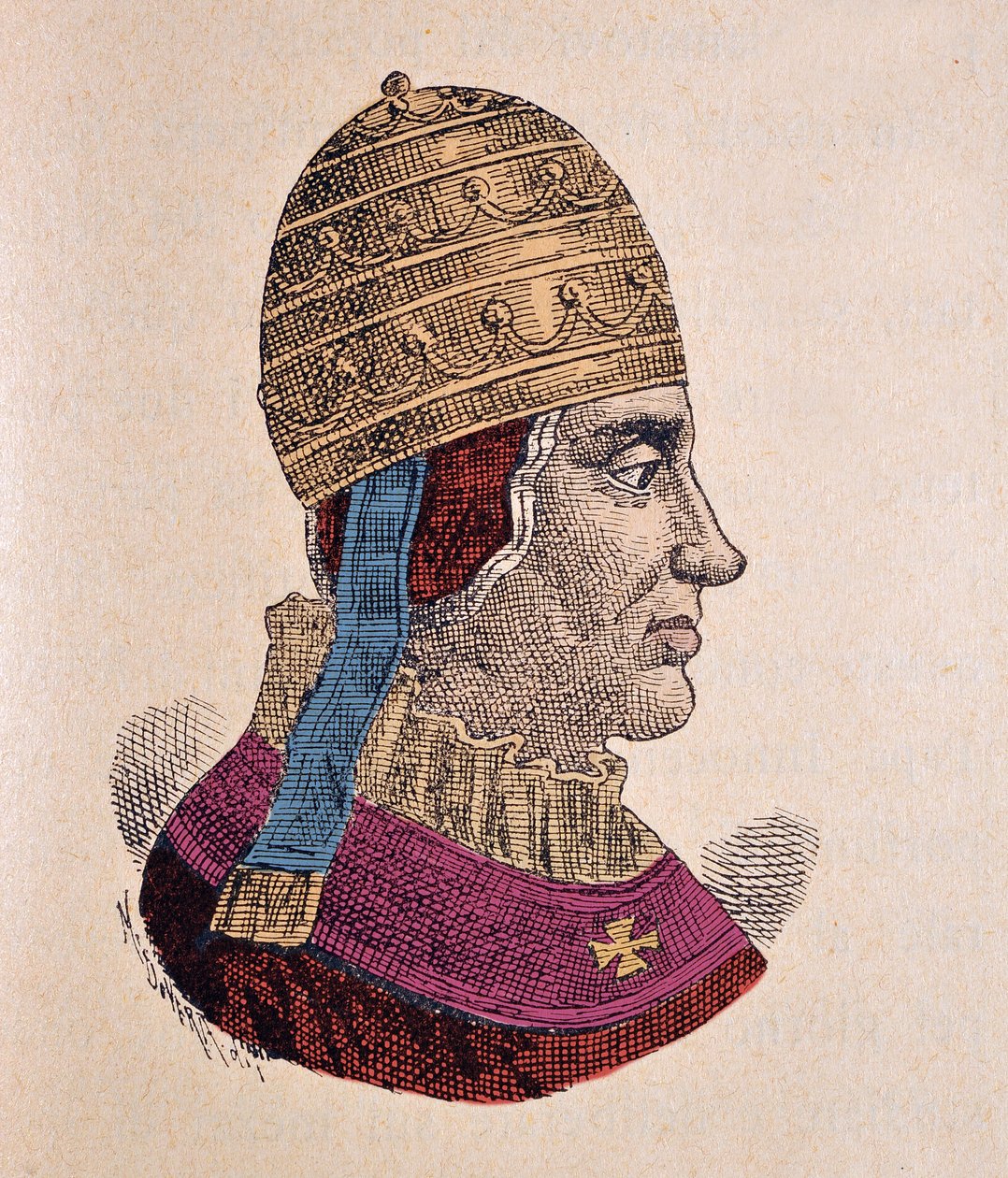 Portrét papeže Bonifáce IX. (Bonifacius nebo Bonifacio) (1389-1404) od Italian School