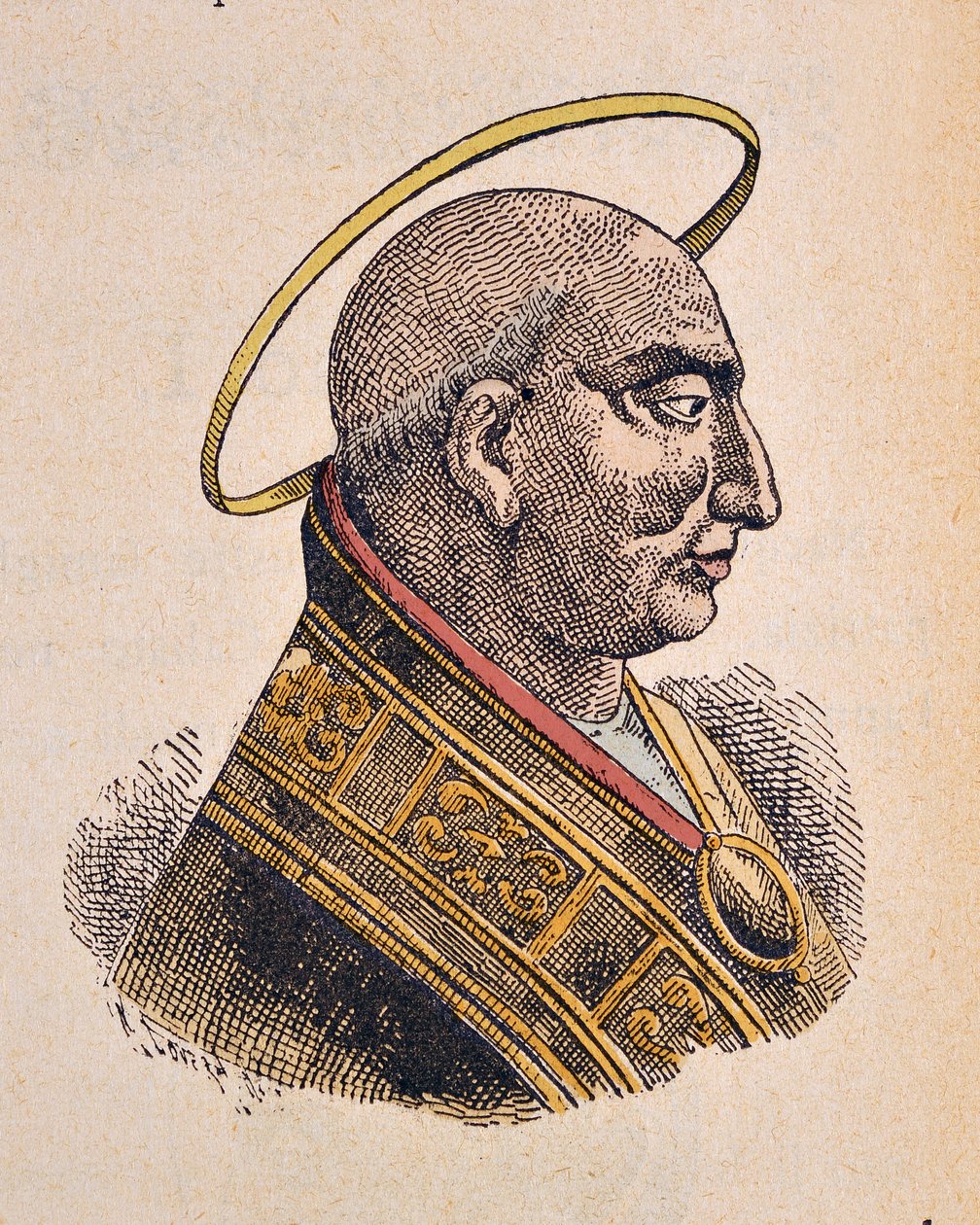 Portrét papeže Calixte (Calliste nebo Callixtus nebo Callistus nebo Callisto) Ier (217-222) od Italian School