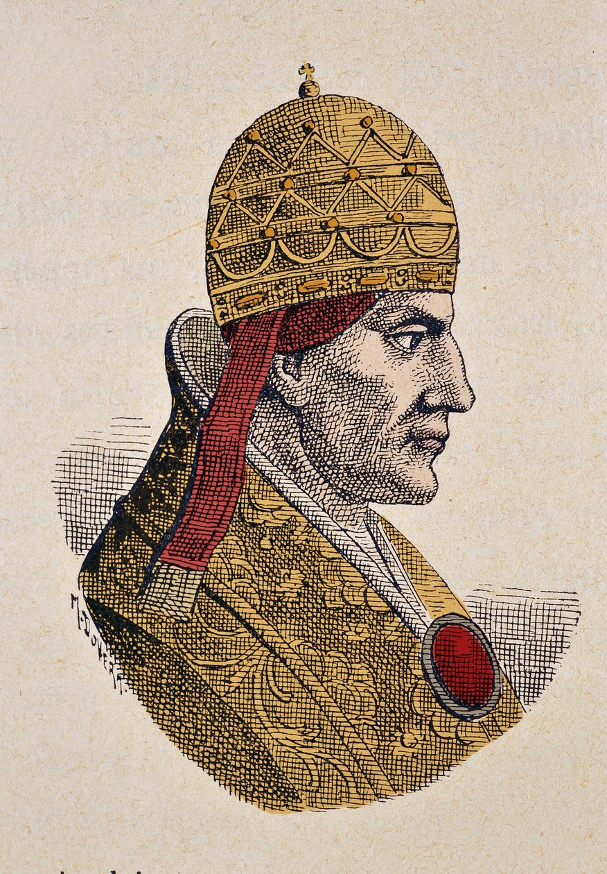 Portrét papeže Celestina III (Celestin, Celestino nebo Celestino) (1191-1198) od Italian School