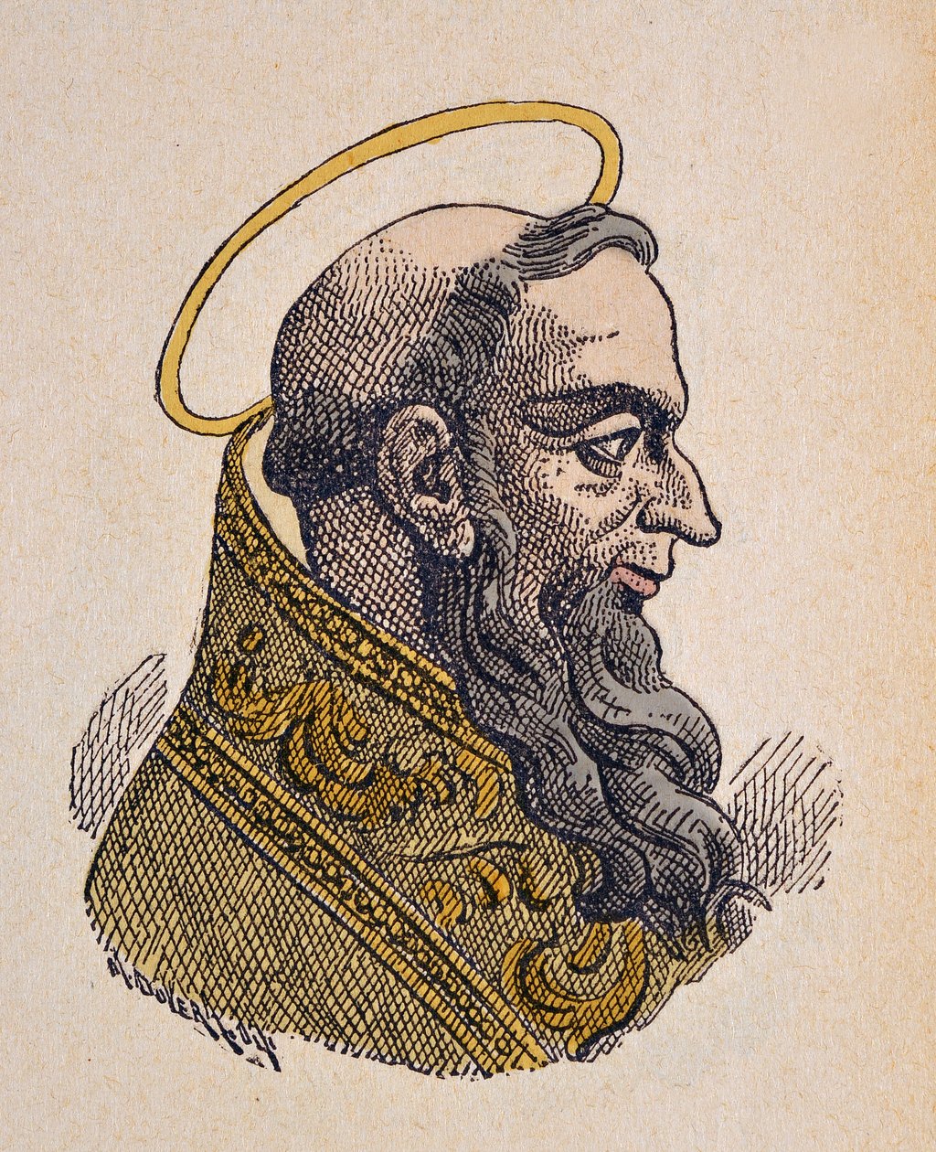 Portrét papeže Celestina Iera (Celestin, Celestino nebo Caelestinus I) (422-432) od Italian School