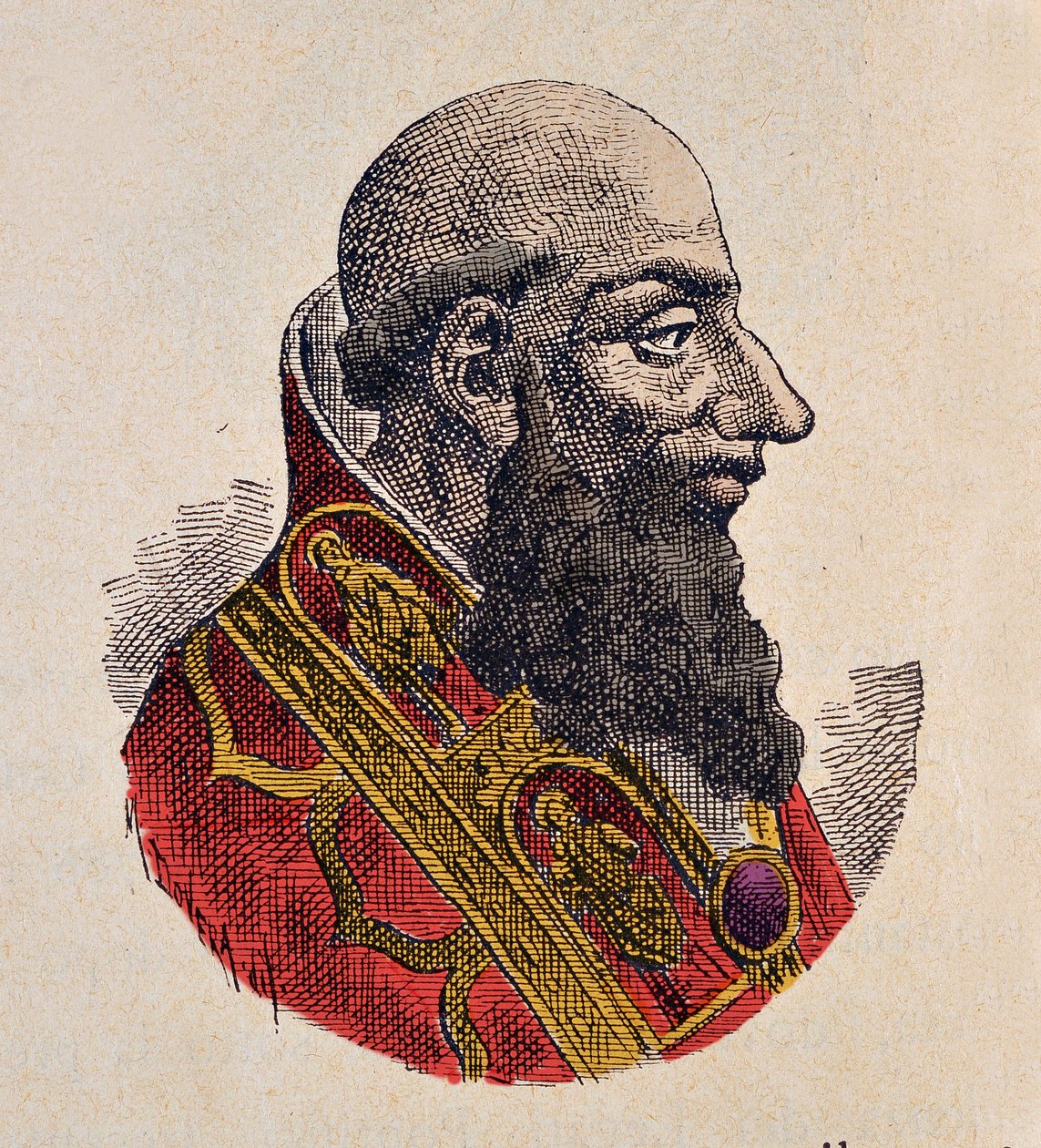 Portrét papeže Etienna IV (Stephen, Stefano nebo Stephanus) (885-891) od Italian School