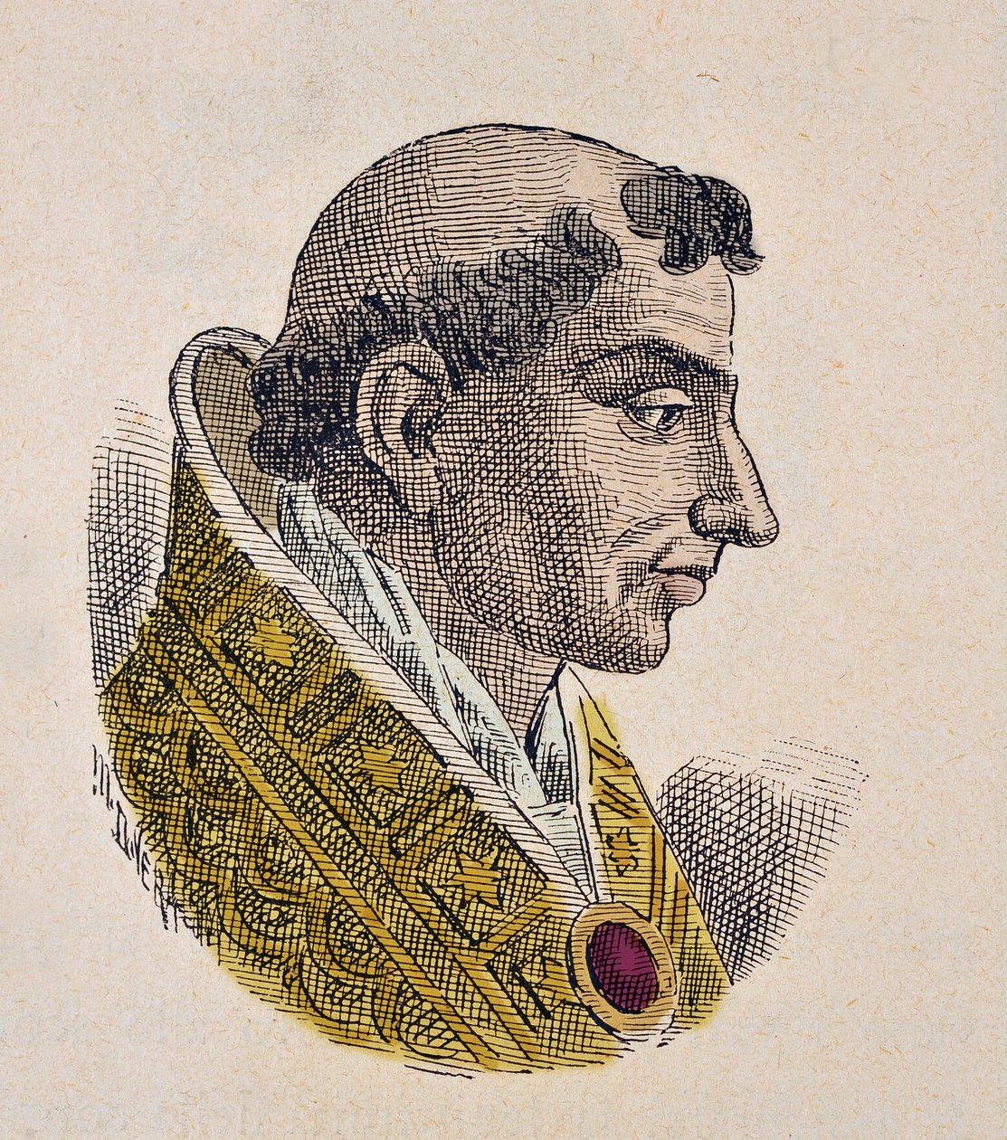 Portrét papeže Etienna VII (Stephen, Stefano nebo Stephanus) (927-931) od Italian School