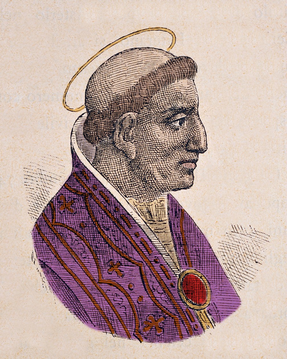 Portrét papeže Gregoire III (Gregorio nebo Gregorius) (731-741) od Italian School