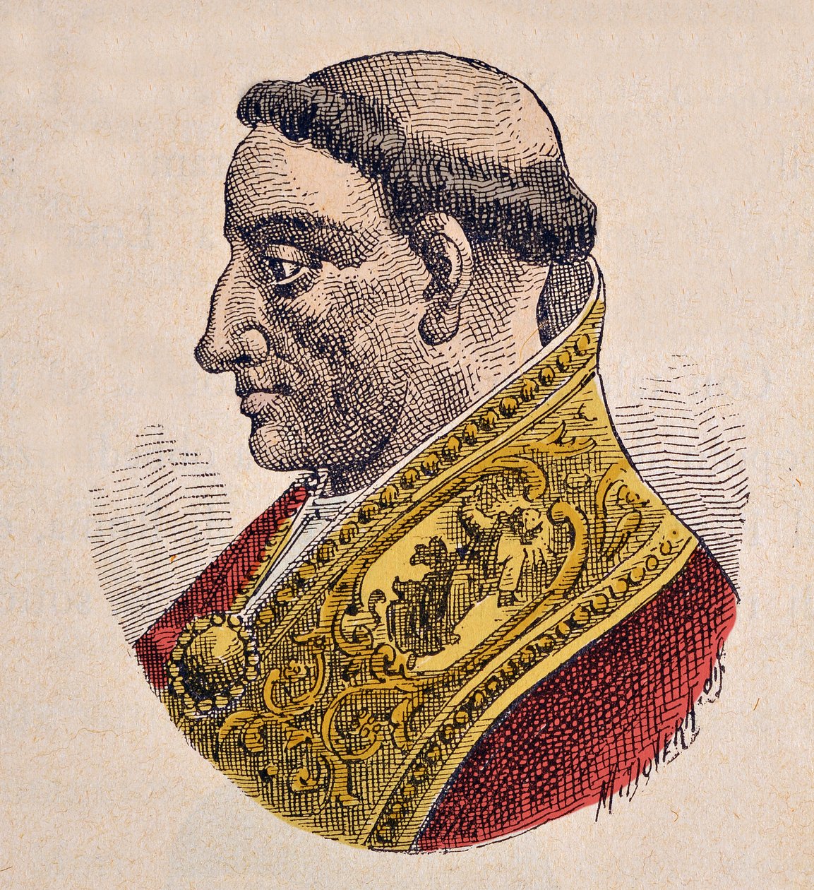 Portrét papeže Gregoire IV (Gregorio, Gregorius nebo Gregory) (827-844) od Italian School