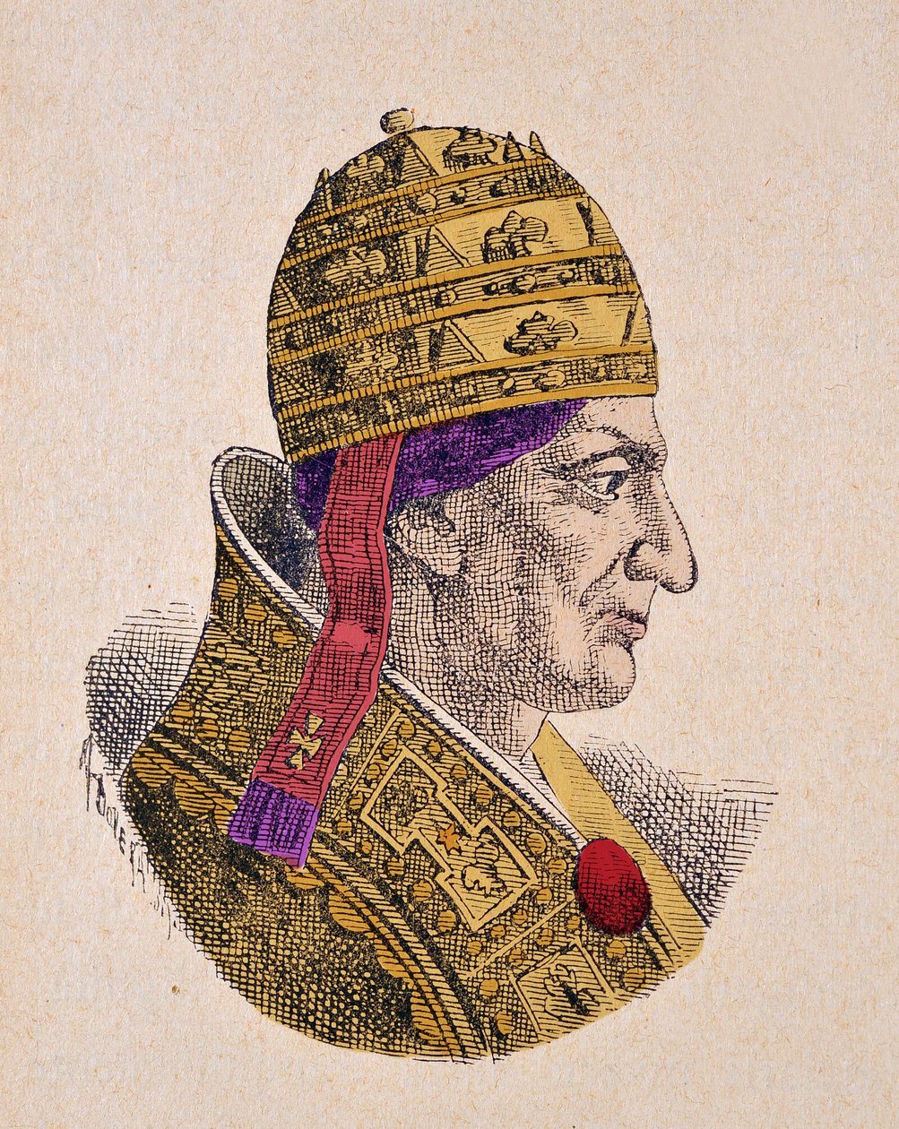 Portrét papeže Gregoire X (Gregorio, Gregorius nebo Gregory) (1271-1276) od Italian School