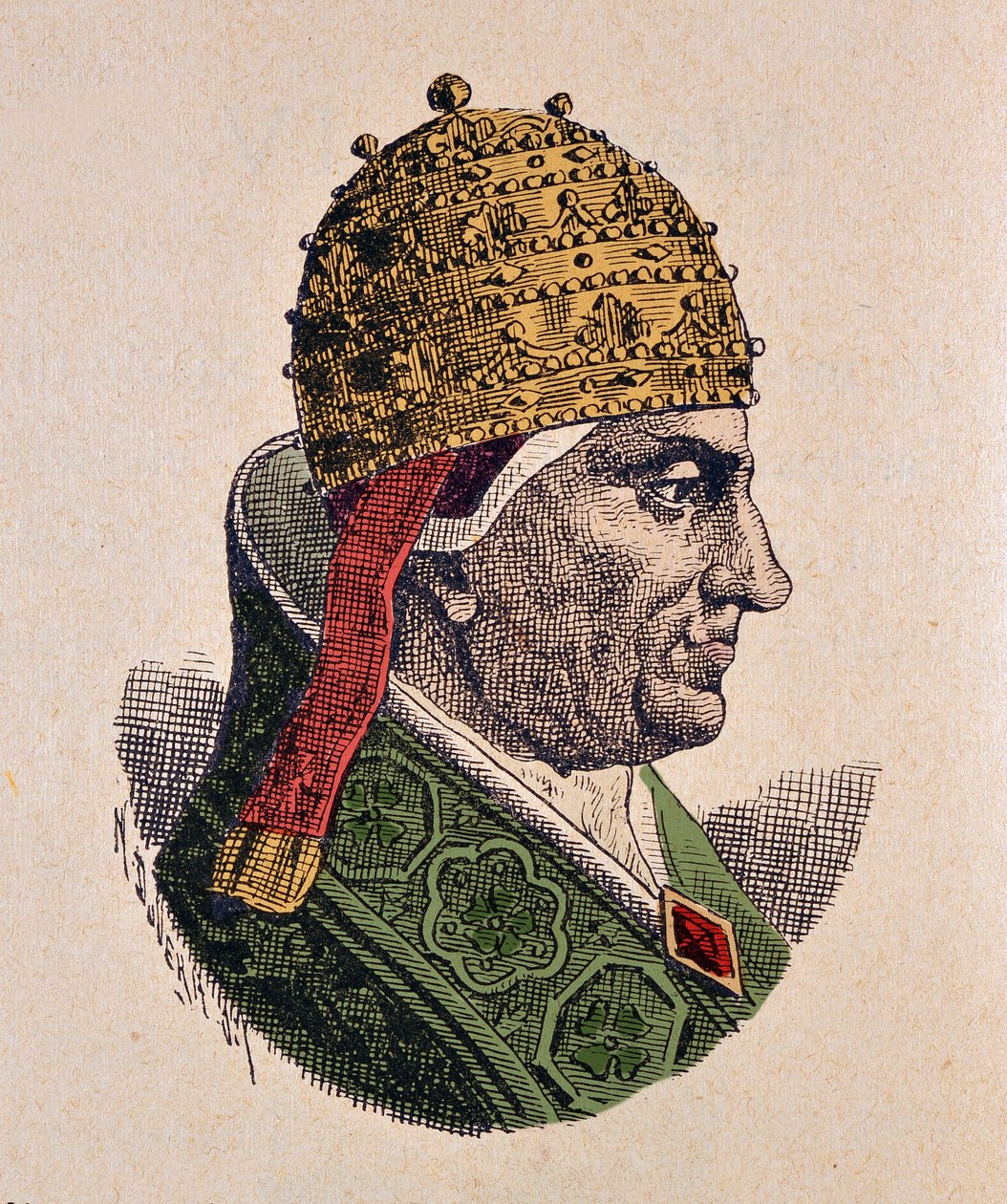 Portrét papeže Honoria IV (Onorio) (1285-1287) od Italian School