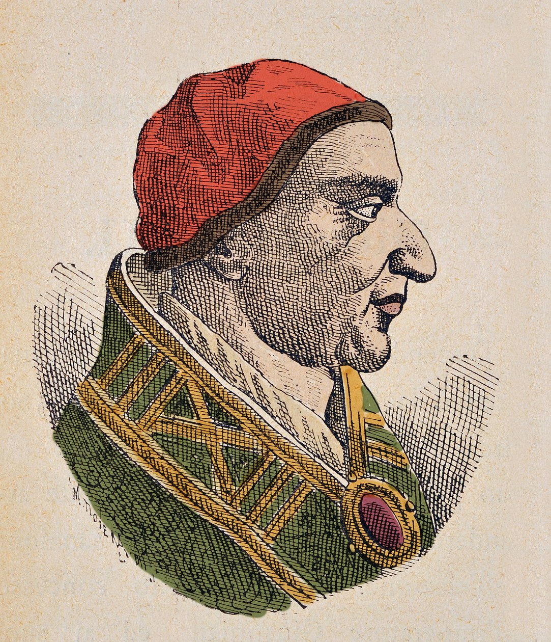 Portrét papeže Jana III. (Giovanni nebo Ioannes) (561-574) od Italian School