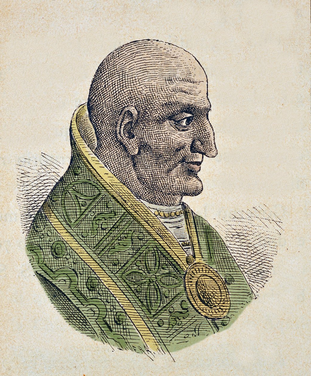 Portrét papeže Jana VII (Giovanni nebo Ioannes) (705-707) od Italian School
