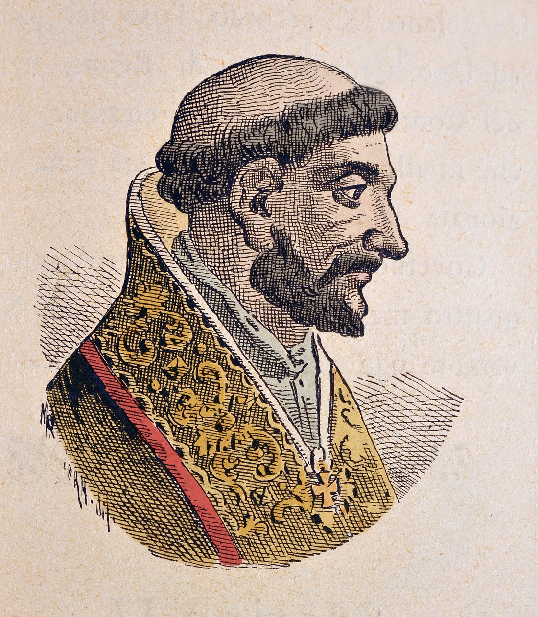 Portrét papeže Jeana XI (Giovanni, Ioannes) (931-935) od Italian School