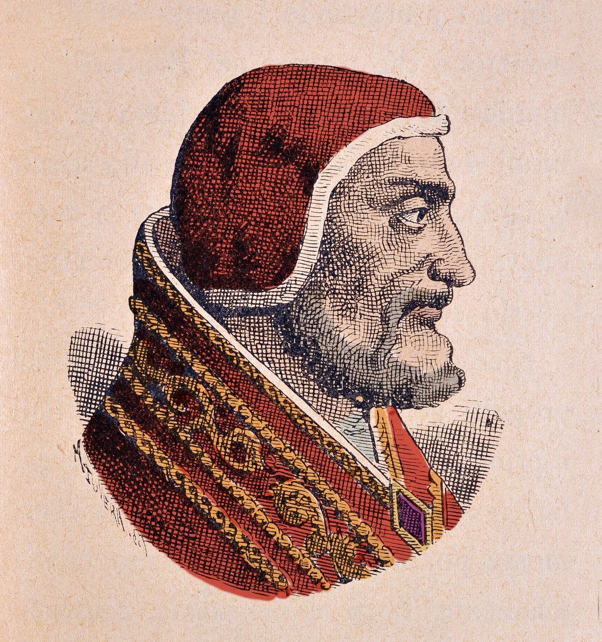 Portrét papeže Jana XXI (Giovanni, Ioannes) (1276-1277)) od Italian School